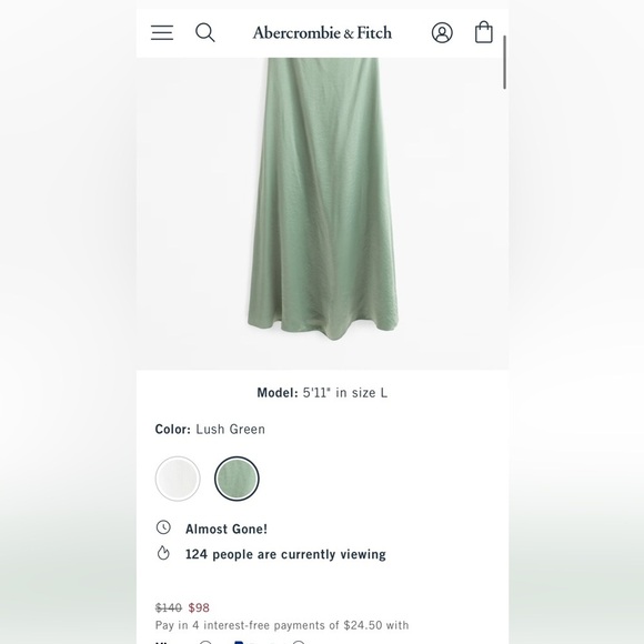 Abercrombie & Fitch Strapless Trapeze Maxi Dress - Picture 10 of 10